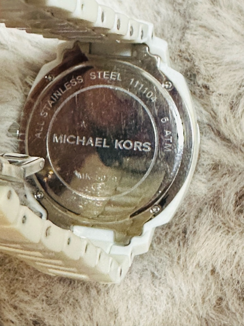 Michael Kors White and Silver Chronograph Watch Mother Pearl MK5079 - Picture 4 of 12